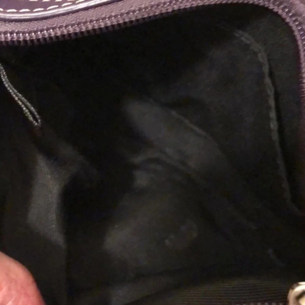 Coach signature purple wristlet clutch bag